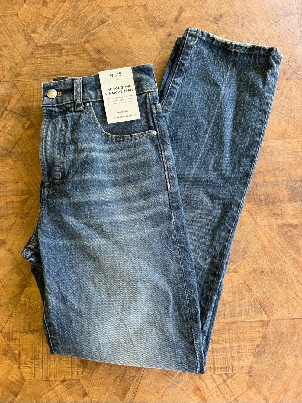 Madewell Women's Straight Leg Jeans in Medium Wash Blue